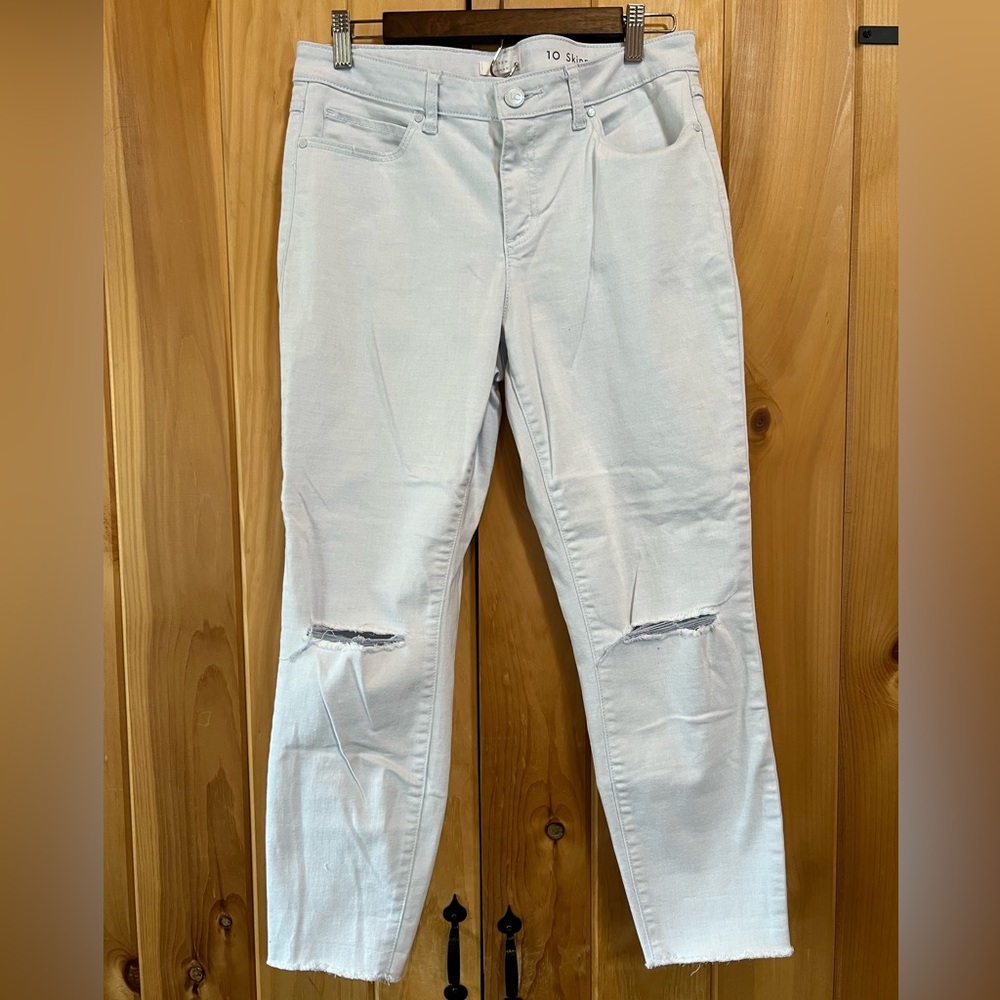 Lauren Conrad Skinny Crop White Jeans